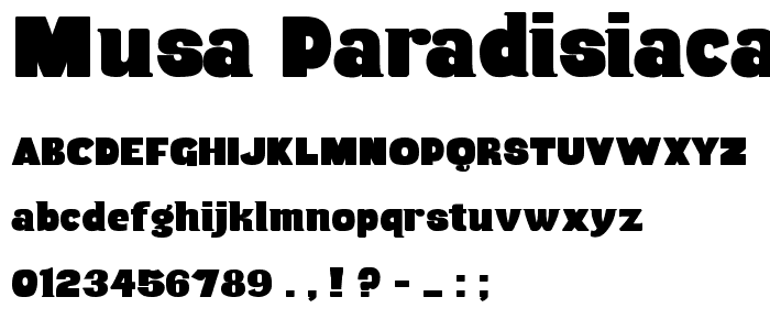 Musa Paradisiaca font